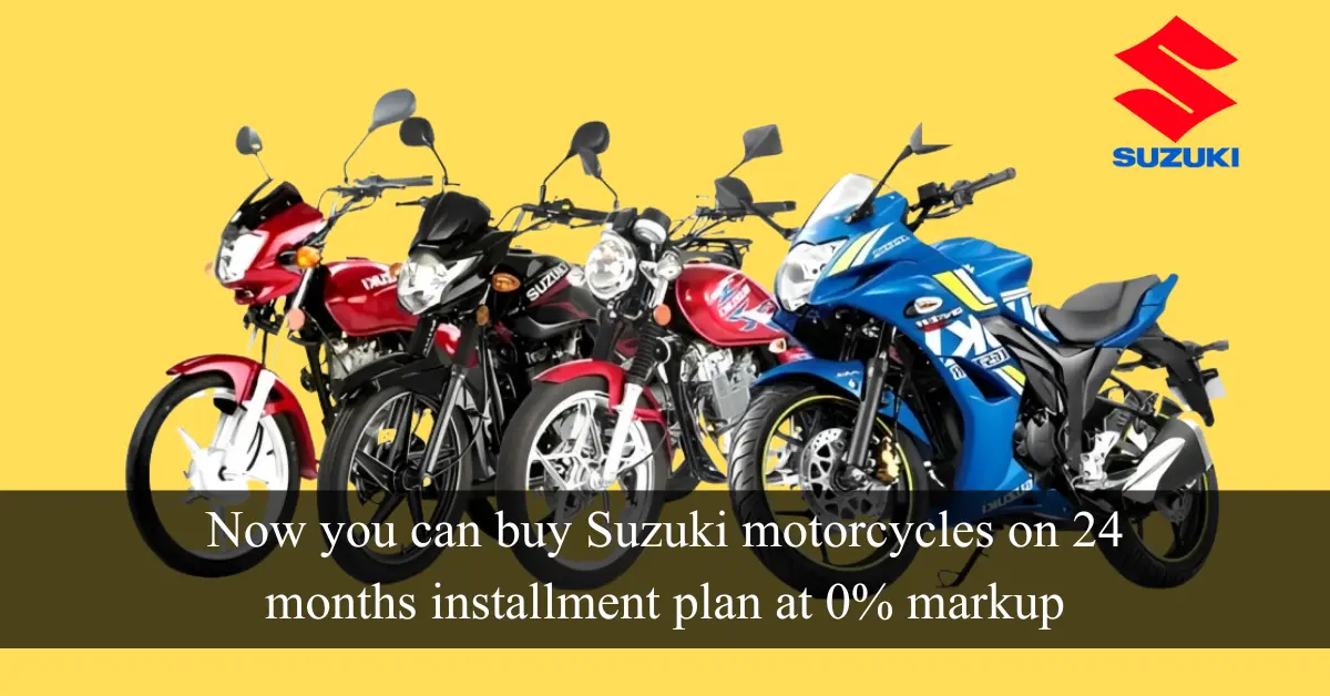 Suzuki Motors Announced 24 Months Installment Plan with 0% Markup for its Bikes