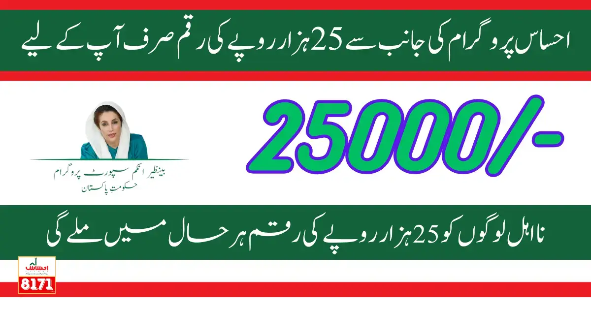 Survey for 8171 Ehsaas Program 25000 Through CNIC Number