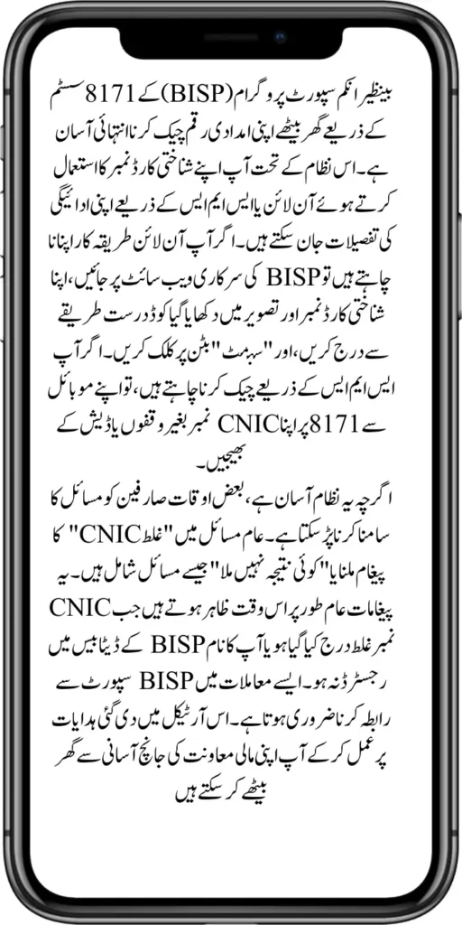 Check BISP 8171 Result Through CNIC Sitting At Home Know Complete Information 2024