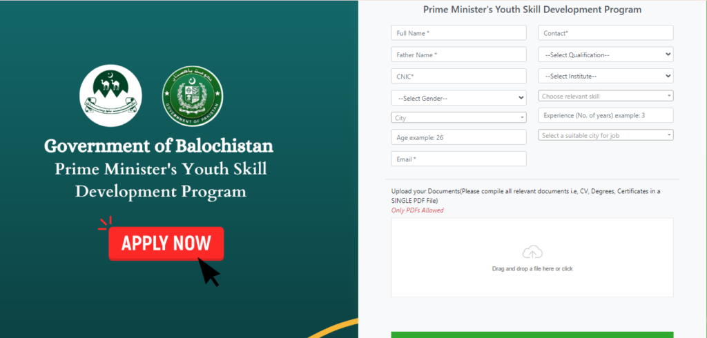 CM Balochistan inaugurated the Chief Minister Youth Skills Development Program