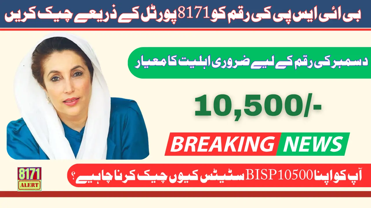 BISP 10500 Status Check By Portal Using Easy And Simple Method 2025