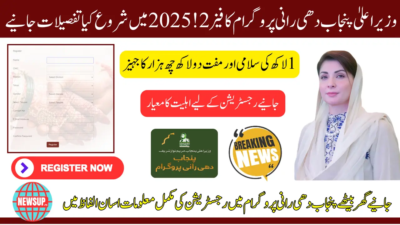 CM Punjab Dhee Rani Program Phase 2 Started By Maryam Nawaz In 2025 Know Details